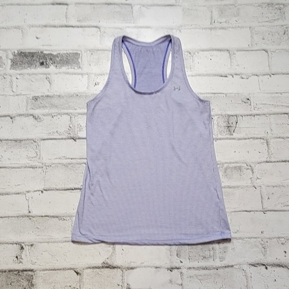 Under Armour Purple Racerback Tank Top Size M Lightweight Gym Running Workout - Picture 1 of 5